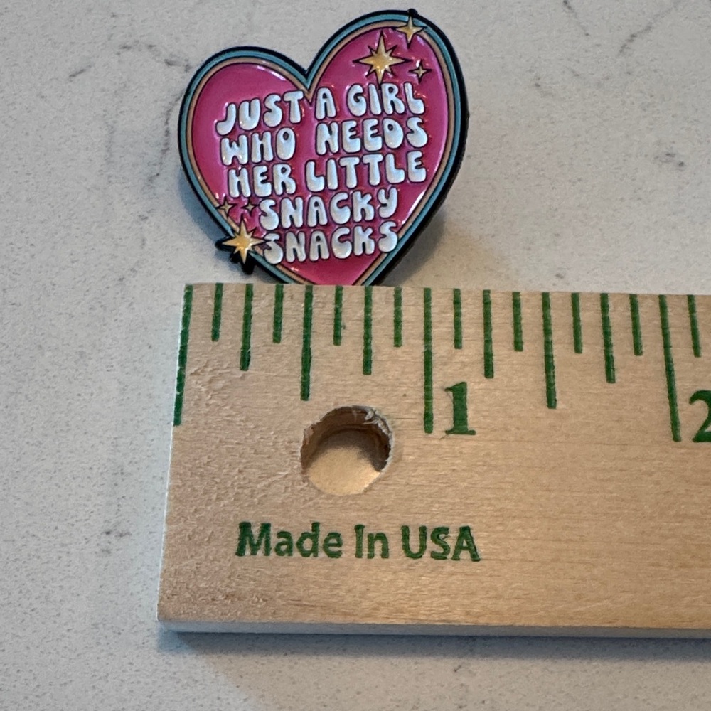 Pink Heart Enamel Pin - Picture 3 of 4